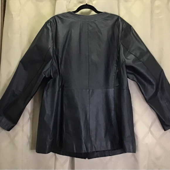 Woman Within 02-0201-0 A-Line Leather Jacket - Picture 4 of 13